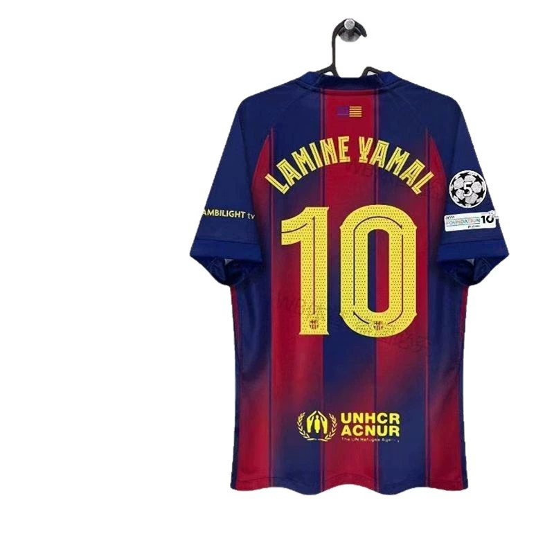 Футболка домашняя Барселона/Реал Мадрид UEFA Champions League размер 25-26, №10 Ямал, №11 Рафинья, №8 Педри