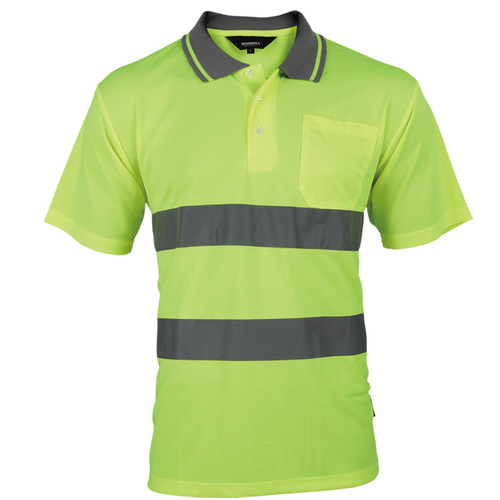 Factory Direct High-Quality Summer Reflective Collar Polo Shirt Safety Protective Suit Comfortable Breathable High Visibility