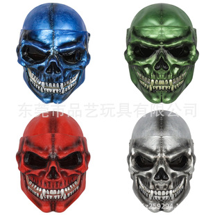 Halloween new skull skull moving mouth mask head cover mouth movable skull full head skull mask