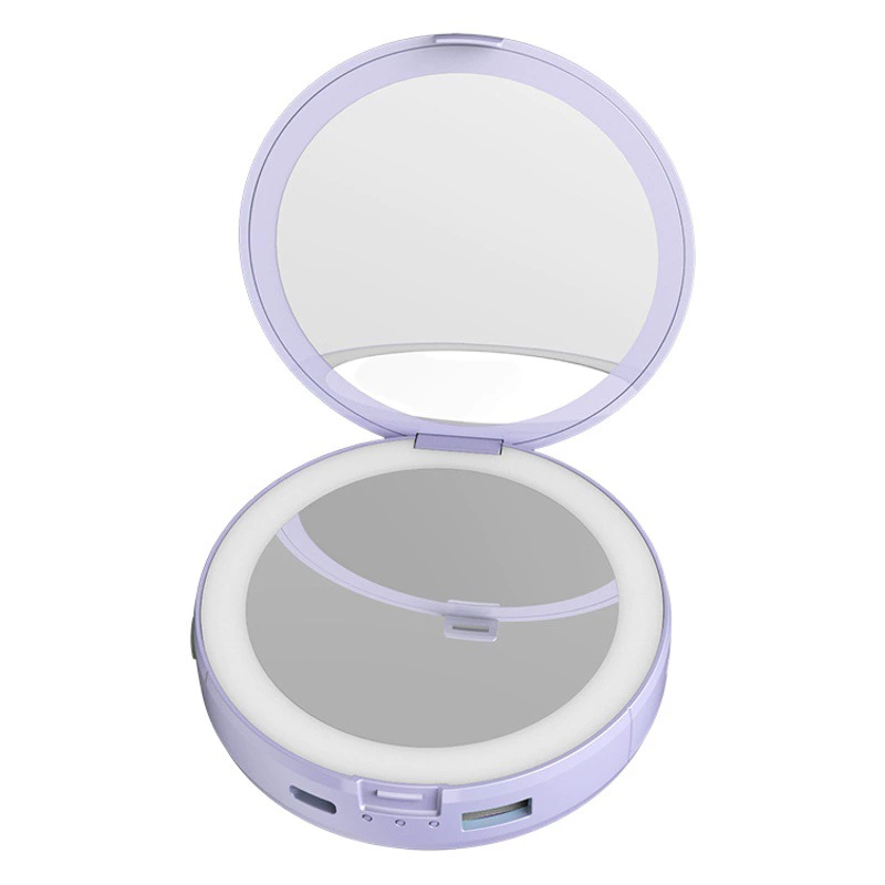 Мини зеркало для макияжа светодиодная подсветка увеличительное портативное зеркало с зарядкой умный Карманный грелка для рук многофункциональное зеркало для макияжа