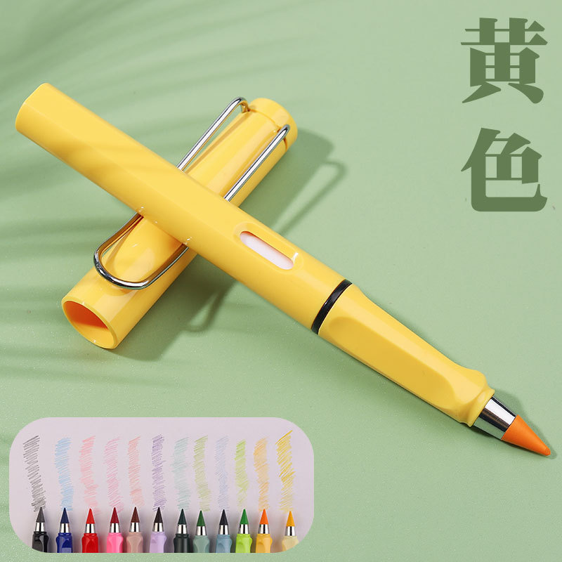 Puntas de lápices de colores eternas de alta tecnología al por mayor, duraderas y resistentes a roturas, no requieren afilado, lápices ergonómicos para estudiantes.