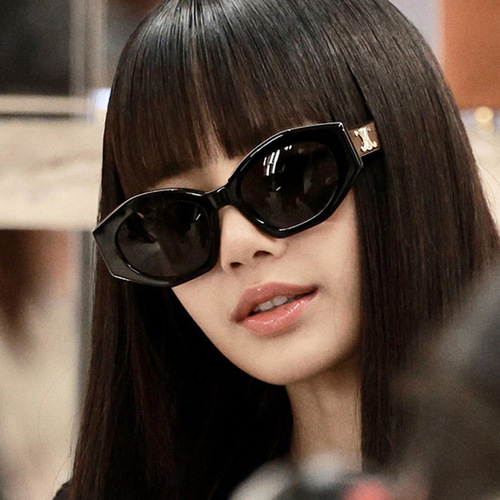 Sunglasses polygonal retro sunglasses for women  new style sunglasses trendy anti-UV high-end sunglasses