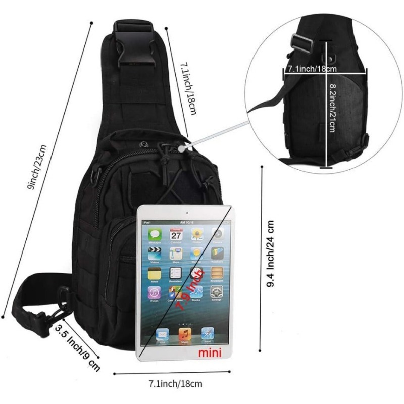 Bolsa de mensajería táctica de salida. Large transfronterizo