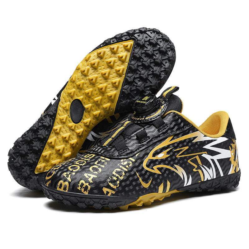Zapatos de Fútbol Infantiles con Cierre Giratorio de Gamuza y TPR Transpirables para Entrenamiento