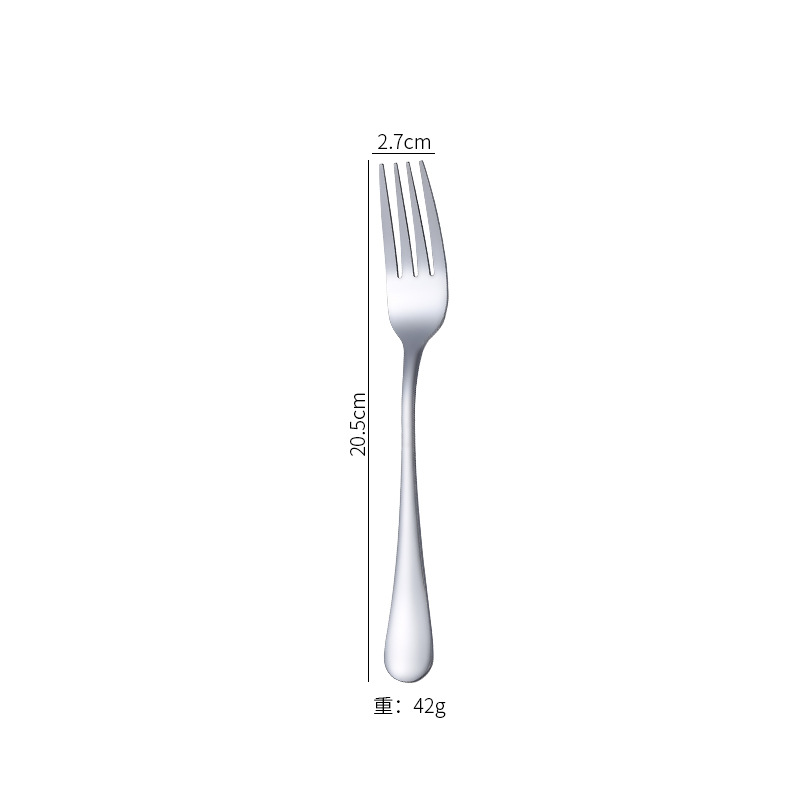 Stainless Steel Long Handle Spoon And Fork For Adults And Kids_voghion.com