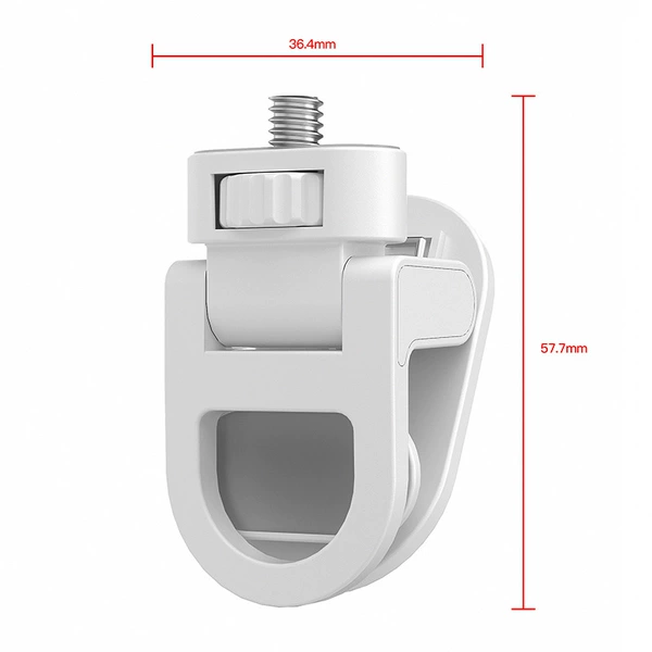 Small flat mouth clip-white (1/4 port)