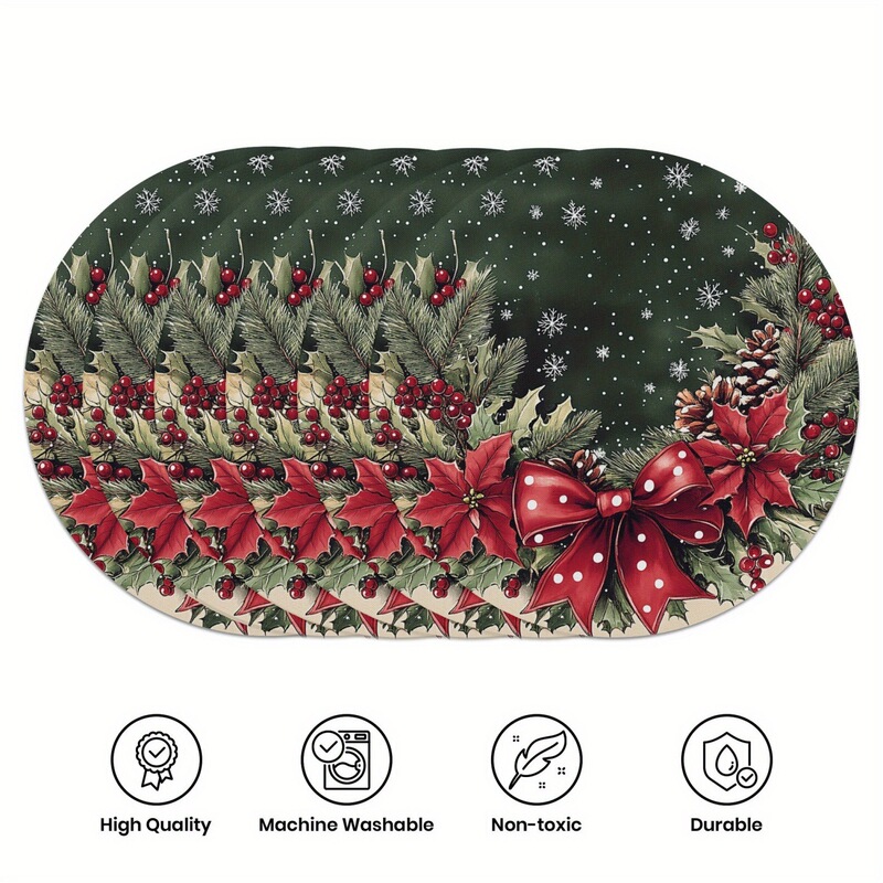 temu ホットセールクロスボーダーアマゾンクリスマスガーランドクリスマスノットリボンウィンターグリーンスノーフレークガーランドデスクトップ装飾|undefined