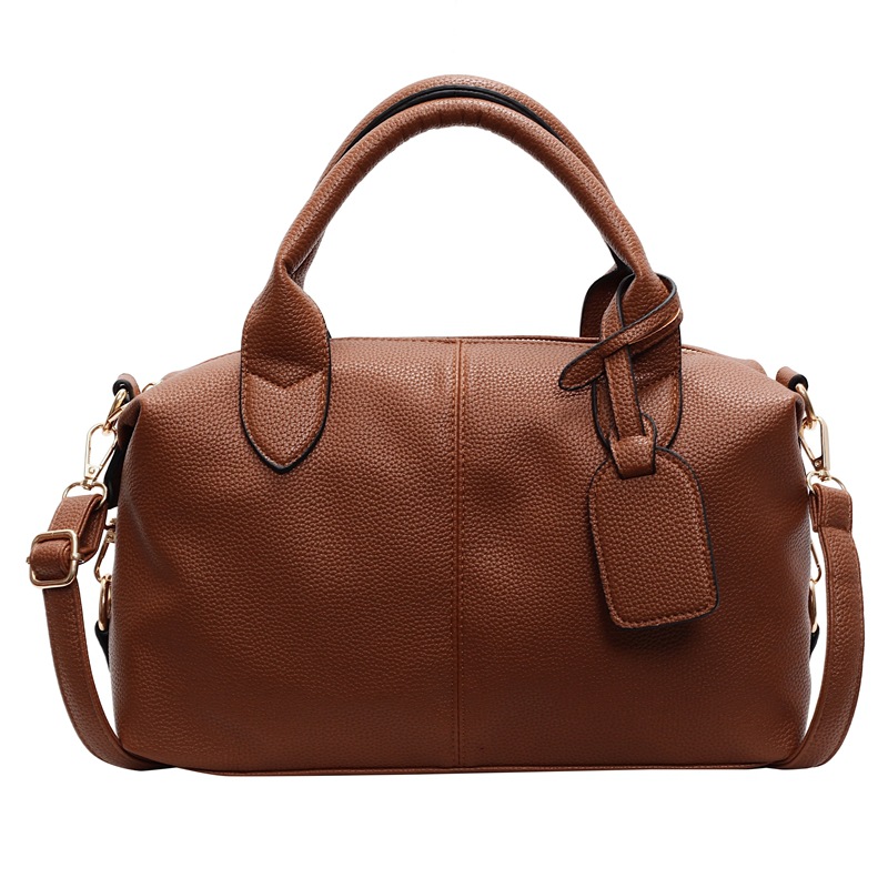 Bolso de hombro, piel blanda, retro, textura sólida, bolso casual, bolso de hombro de gran capacidad, temperamento y bolso de viaje.