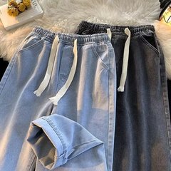 腰を緩めたジーンズ男高級感直筒ゆるいアメリカ式高街レトロ卸売り国境を越えた対外貿易エビの皮が爆発した