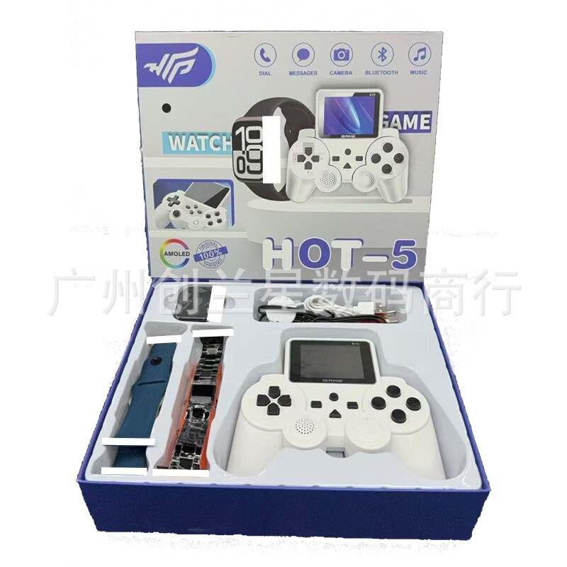 Cross-Border Hot-5 Smart Watch S10 Mini Game Console Ultra Classic Nostalgic Arcade Machine Bluetooth Call Heart Rate Monitor
