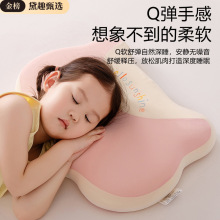 阳光猫儿童记忆枕慢回弹枕芯拉链款设计可拆洗亲肤凉感面料一对装