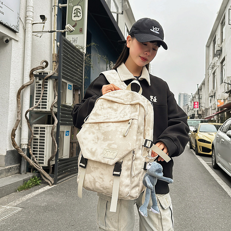 Mochila transfronteriza nueva versión coreana de la misma mochila de textura casual para hombres y mujeres, mochila para computadora de gran capacidad para clases en el campus