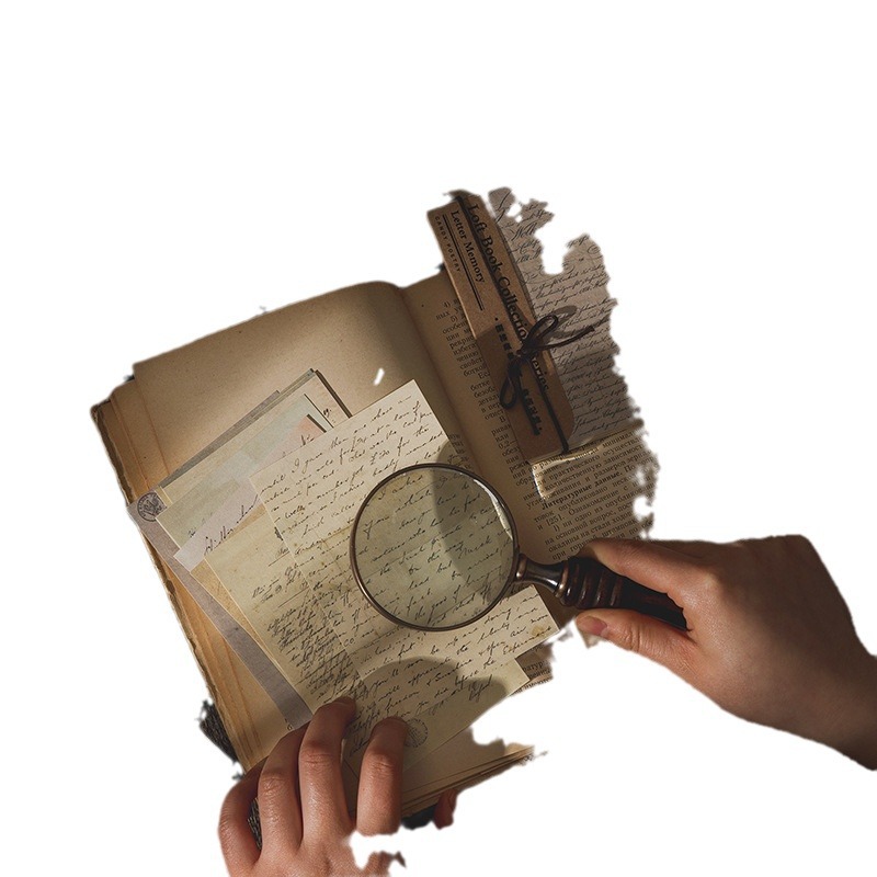 Azúcar poesía retro material papel ático Colección serie retro Carta Diario Mensaje papel base 60 piezas en 8 tipos