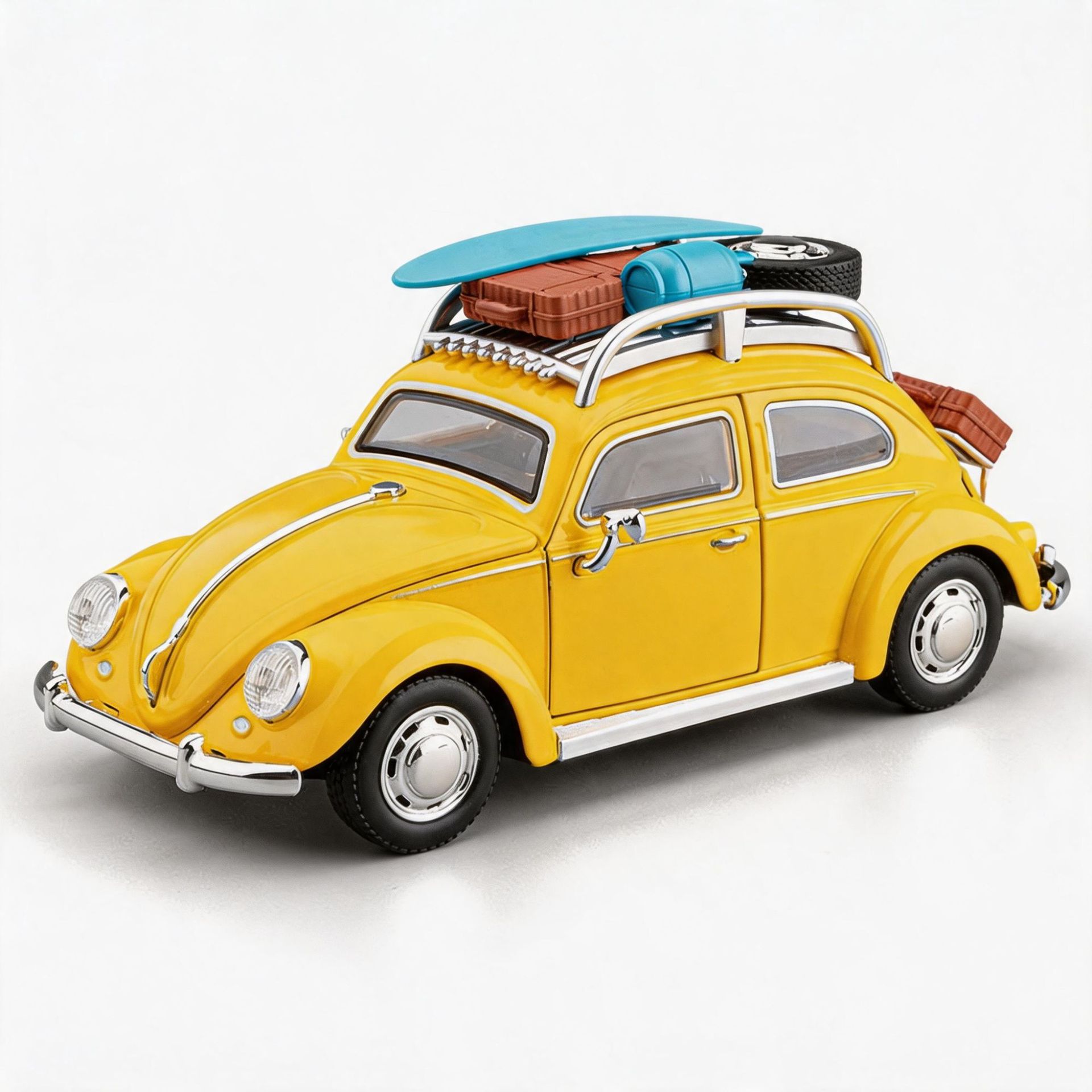 1: 24 modelo de automóvil de aleación de escarabajo eco sonido y luz clásico retro escritorio de oficina simple curar adornos pequeños