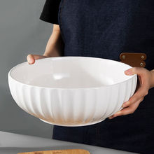 酸菜鱼盆纯白色陶瓷大汤碗家用日式汤盆特大号12寸南瓜碗水煮大碗