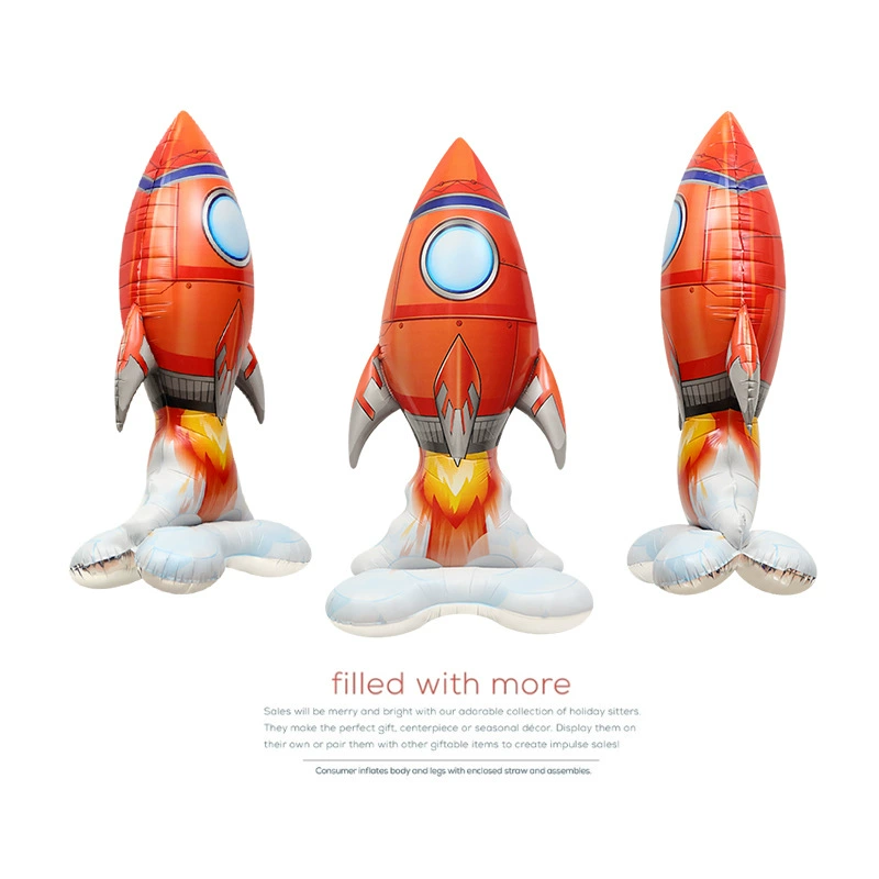 Big three dimensional astronaut, cartoon balloon, in 4d format