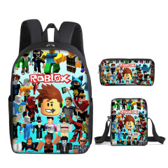 クロスボーダーroblox学生カバン韓国版小中学生リュックサックins風ファッションファッションリュックサック3点セット