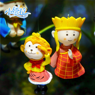 New Pvc Journey to the West 5-Person Set Wukong Fish Tank Landscaping Ornaments Micro Landscape Crafts Zhu Bajie White Dragon Horse
