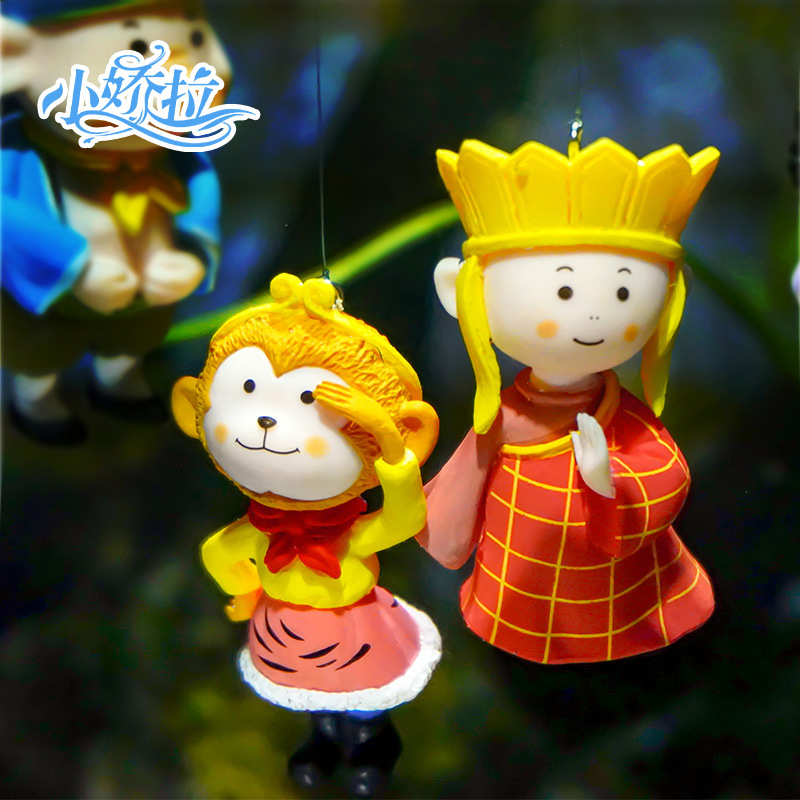 Nuevo Set de 5 Figuras de PVC de Viaje al Oeste, Decoraciones para Acuario de Wukong, Micropaisajes, Artesanías, Piggy Baigou y Caballo Dragón Blanco