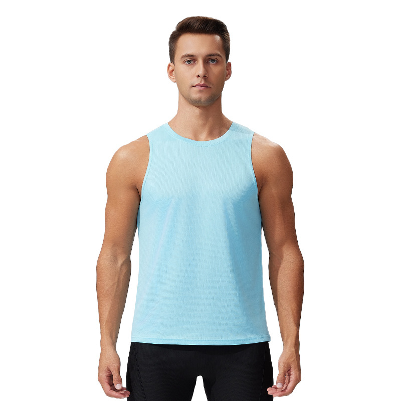 Chaleco de verano para hombre, deportes de fitness, camisa de fondo de secado rápido, carrera al aire libre, entrenamiento de baloncesto, ropa de secado rápido transpirable sin mangas