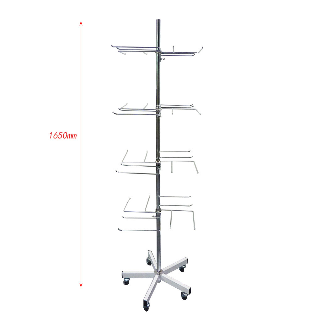 加工生产商超专用落地万字型展示架衣帽手套围巾展示宣传促销挂架