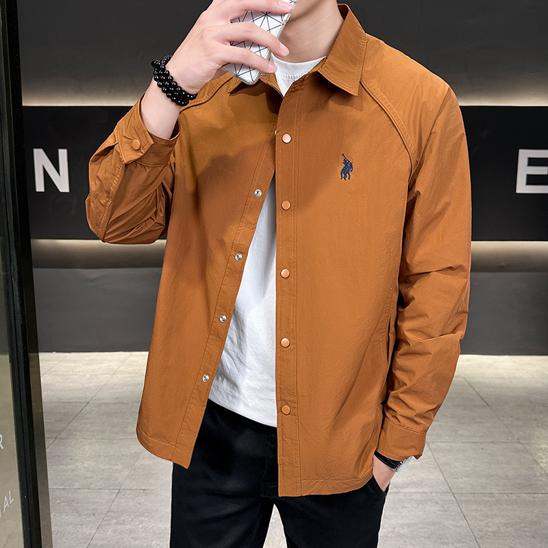 Autumn New Fashion Thin Jacket for Men, Versatile High-Quality Korean Style Light Luxury Jacket with Retro Design