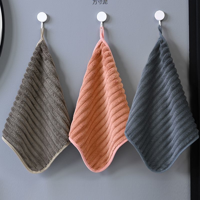 Hand Towel, Small Towel, Soft Absorbent Square Towel, Hanging Towel for Men, Women and Kidsren, Cute Household Handkerchief, Kitchen and Bathroom