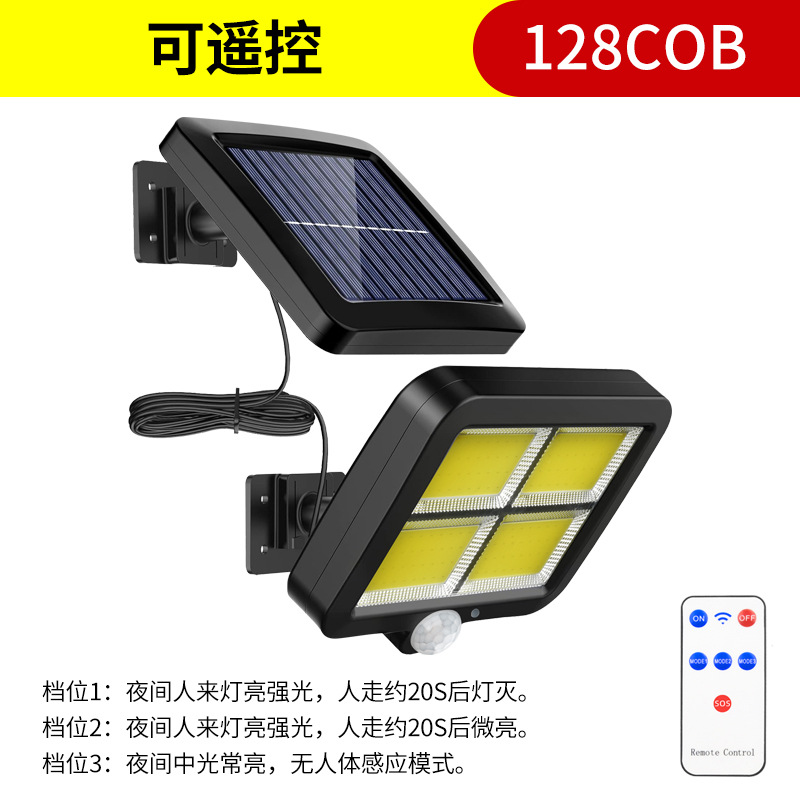 4 rejilla solar split lámpara de pared 3 engranajes con control remoto