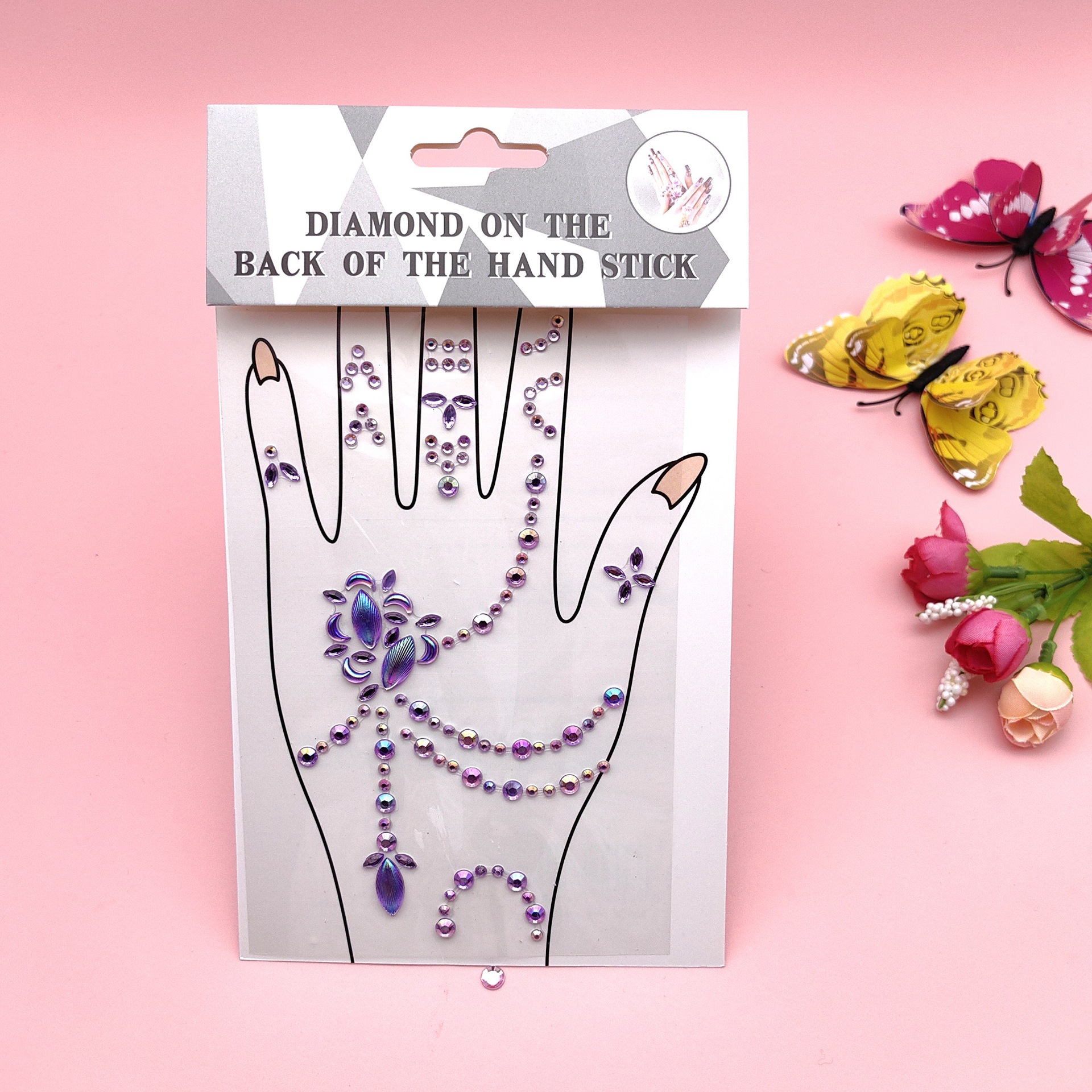 Nueva mano transfronteriza pegatinas decorativas acrílico música Festival Navidad joyería rhinestone manicura uñas pegatinas princesa