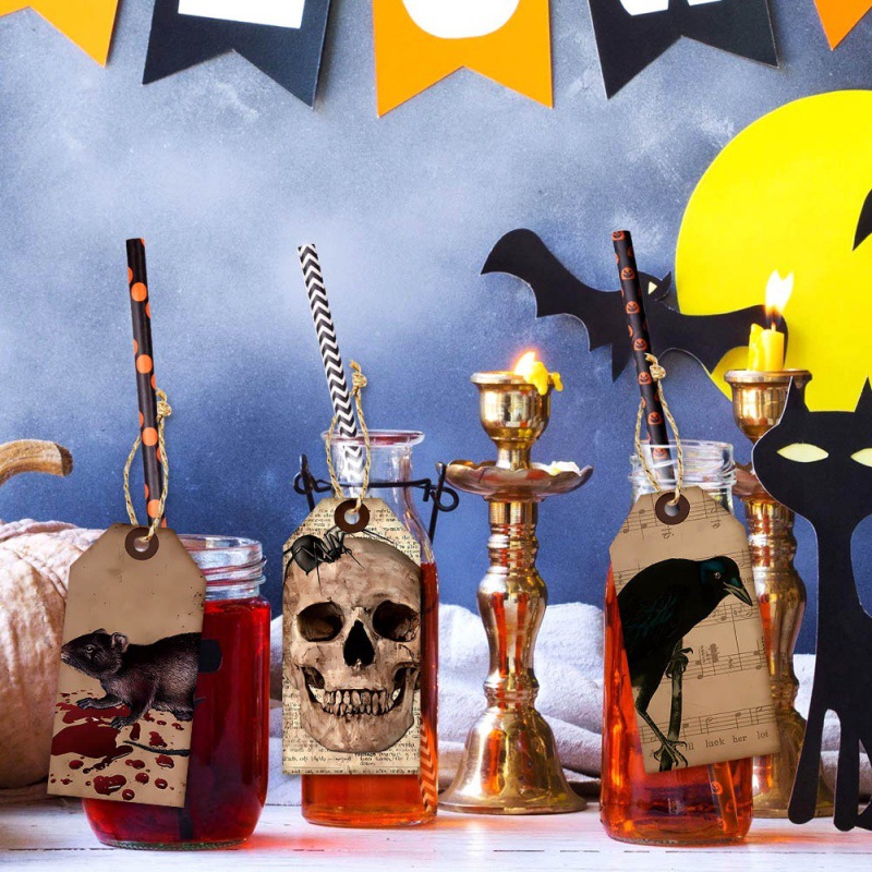 Nuevos productos decoración de fiesta de Halloween colgante retro colgante esqueleto de Halloween embalaje de regalos y artículos de decoración