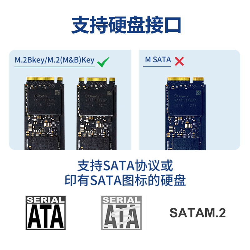 Carcasa multifuncional de aluminio para disco duro M.2, nvme/SATA de doble protocolo, SSD de estado sólido gen2USBHUB, transmisión de alta velocidad