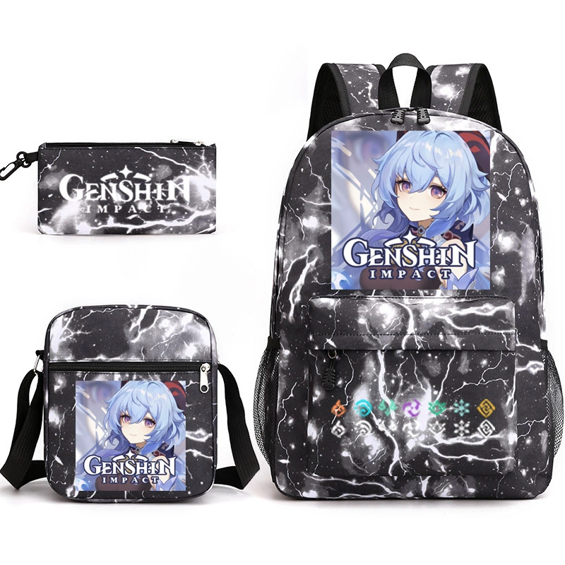 Genshin Impact, backpack, set, pencil case, one-shoulder bag, Amazon, 3 piece set