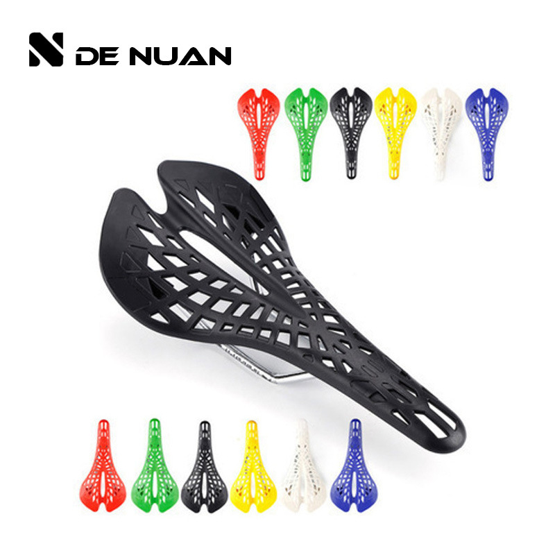 Bicycle Saddle Ultra Light Shock Absorbing Mountain Bike Cushion Colorful Hollow Spider Web Saddle Dead Flying Bicycle Cushion