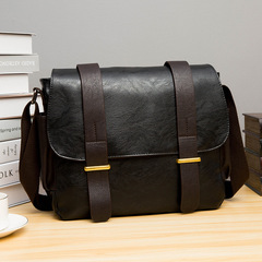 韓国版大容量男性ショルダーバッグ斜めタイプ通勤横タイプ男性ショルダーバッグ学院風郵便バッグ男性バッグ