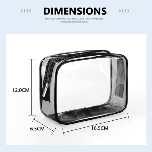 Candy color PVC cosmetic bag transparent packaging bag waterproof storage anti-epidemic bag portable travel toiletry bag