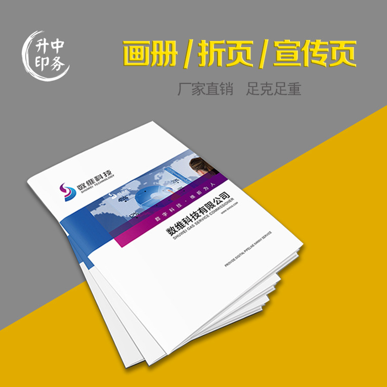 公司企业宣传画册印刷铜版纸折页宣传单页产品目录设计印刷