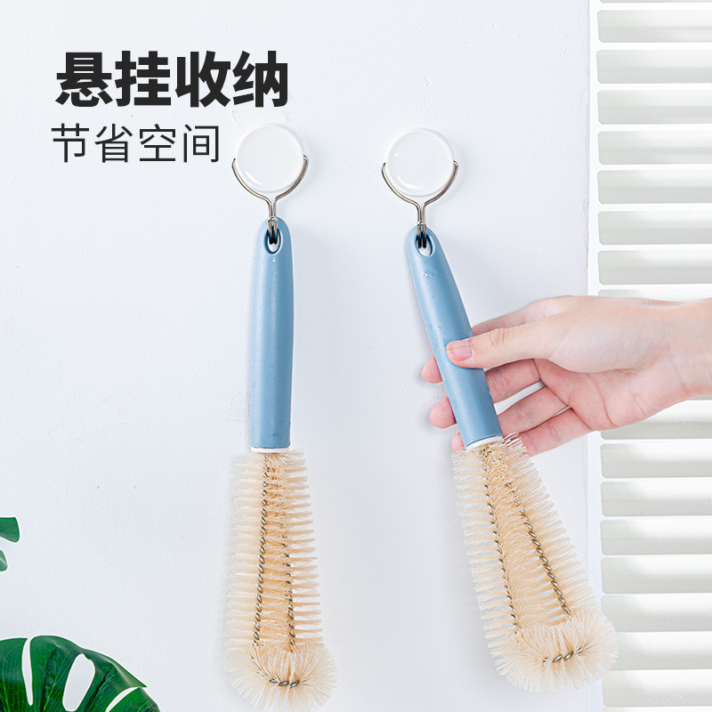 Cup Brush with No Dead Ends for Cleaning Long-Handled Small Brush for Tea Stains, Cup Cleaning Brush for Cleaning Bottles