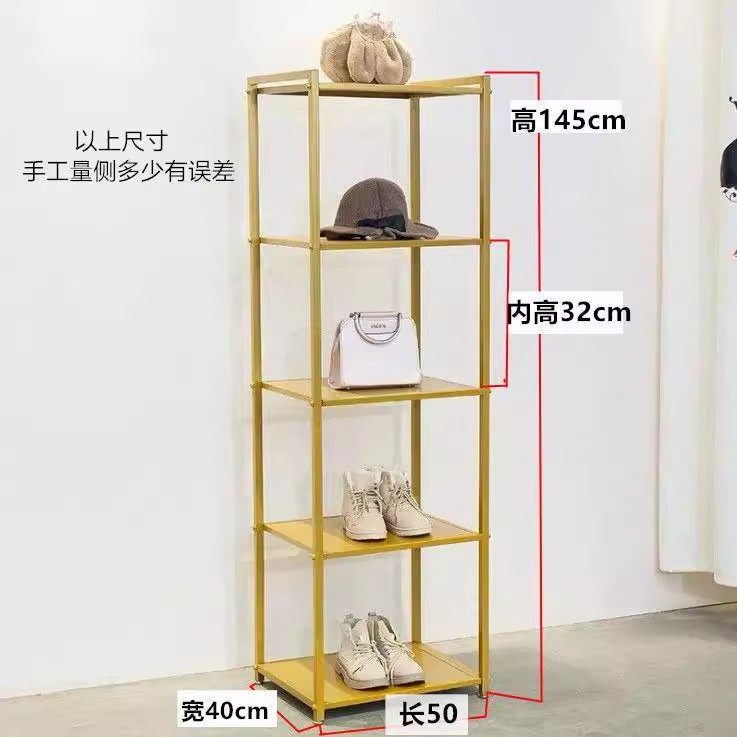 Rack de bolsa tienda de ropa rack de zapatos rack multicapa rack de hierro forjado rack de zapatos y sombreros rack joyería estante de exhibición Gabinete de exhibición