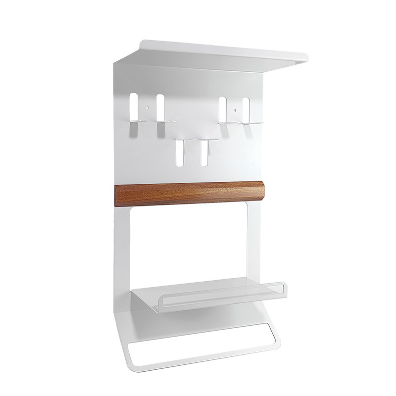 Café aparato de almacenamiento rack máquina de café mango polvo de tela prensa polvo prensa toalla agua taza bar pared colgante rack de almacenamiento