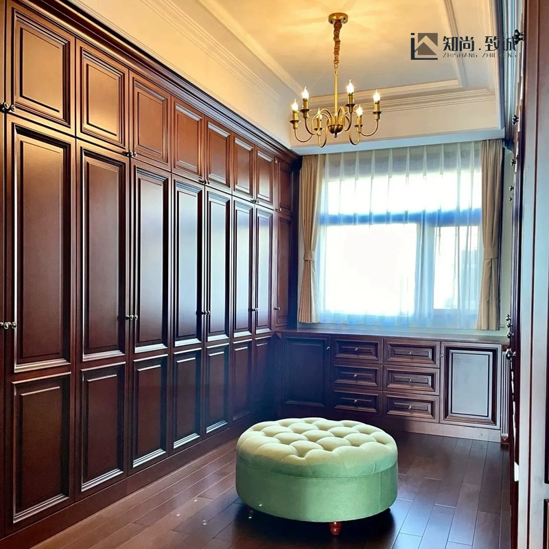 Американская мебель для всего дома, индивидуальный шкаф из массива американской красной вишни, гардероб для спальни, полная индивидуальная настройка, фабрика из массива дерева
