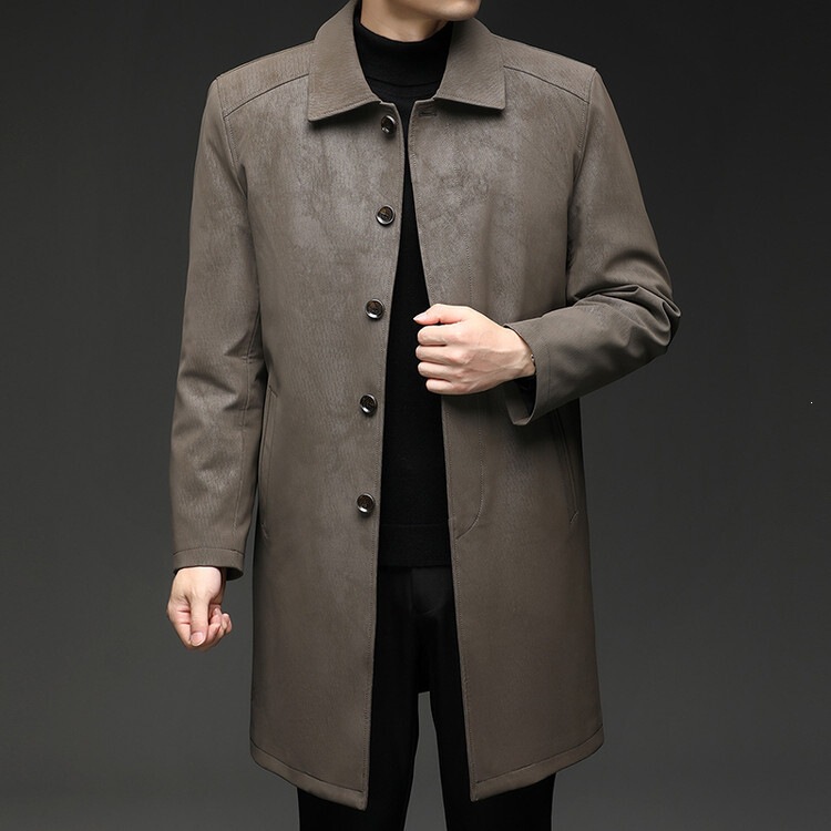 2026 Autumn New Men's Long Jacket with Detachable Fur Lining, Versatile Trendy Men's Youth Jacket 2026 Autumn New Men's Long Jacket with Detachable Fur Lining, Versatile Trendy Men's Youth Jacket