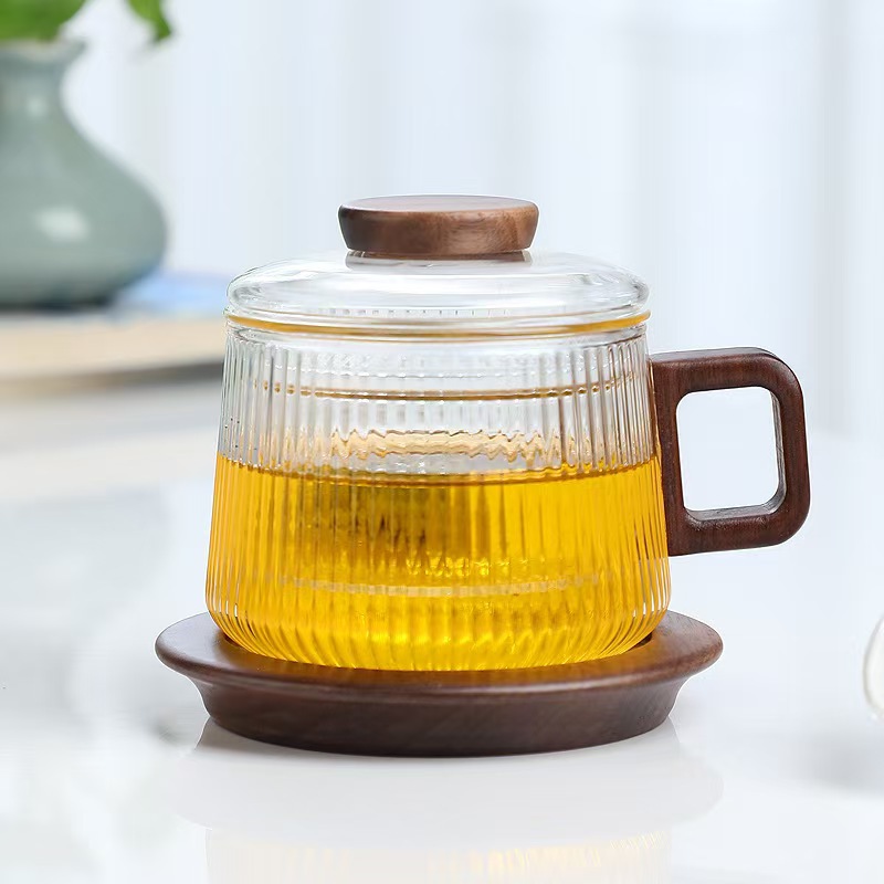 Taza de Té de Vidrio de Borosilicato Alto, Resistente a Altas Temperaturas, para Oficina