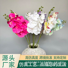 跨境批发仿真7头3D胶片布蝴蝶兰拍摄布景酒店大堂客厅仿真假花