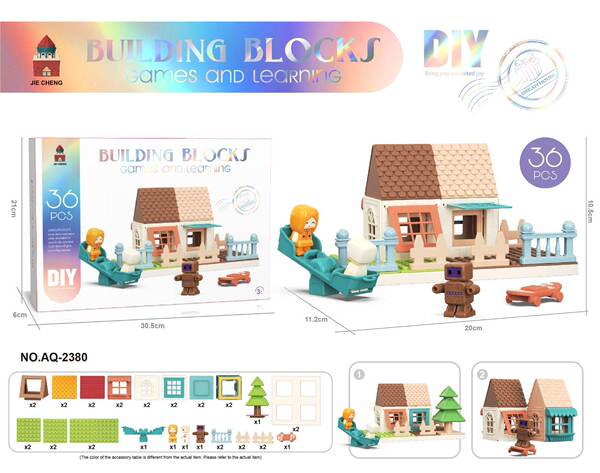 Educational Building Blocks, Versatile Building Blocks, Small Particle Building Blocks, Assembled Building Blocks, House Scene Building Blocks