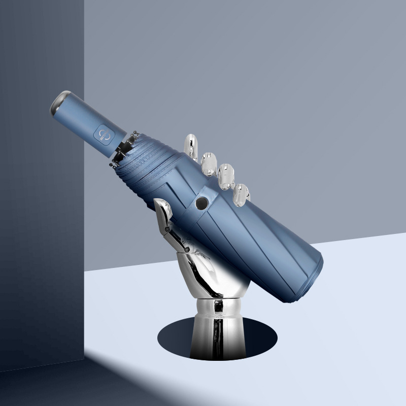 Gran venta al por mayor paraguas plegable completamente automático sólido más tamaño de las mujeres engrosada protección solar sombra paraguas publicidad personalizada