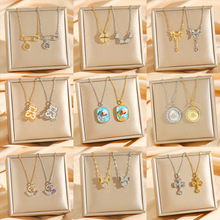 轻奢钛钢不掉色饰品项链女百搭高级感小众设计吊坠新款简约锁骨链