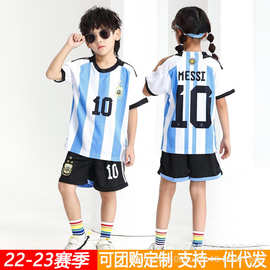 儿童足球服男女童套装C罗大巴黎内马尔阿根廷梅西曼城队球衣批发