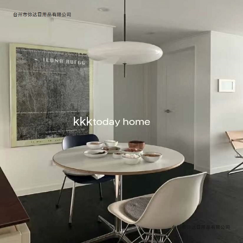 today home 中古餐桌不锈钢韩国博主ins圆桌咖啡设计师洽谈办公桌