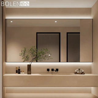 BOLEN卫生间厕所定制智能浴室镜子洗手间公寓楼酒店led灯镜批发