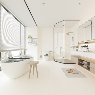 J8 Micro-Oil Ultra-White Floor Tiles Soft Light Kitchen White Cement Bathroom Wall Velvet Embryo 800400 Porcelain G3